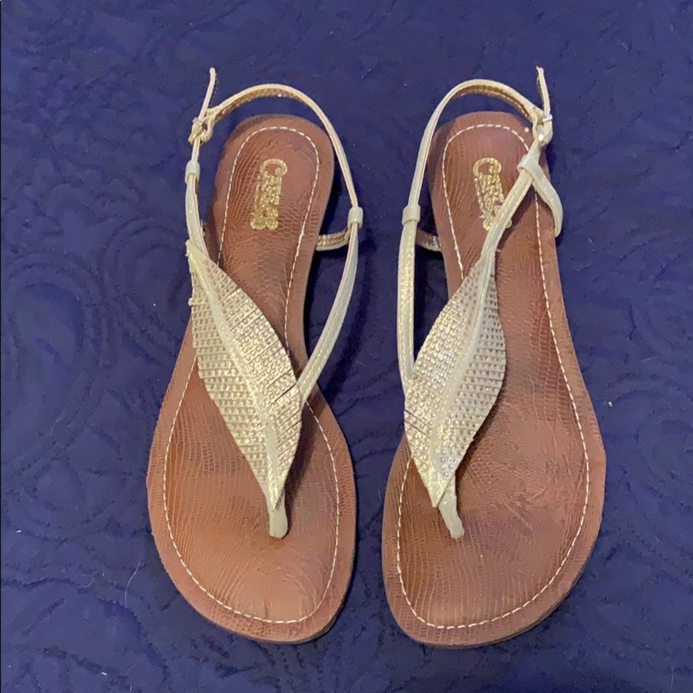 Gold sandals